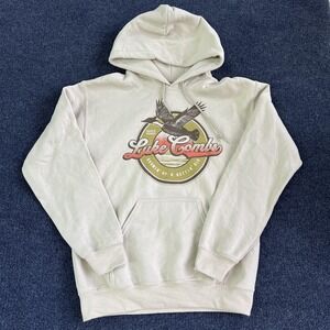 Luke Combs Hoodie Sweatshirt Mens Small Beige Growin Up Gettin Old Tour 2024